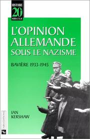 Cover of: L'opinion allemande sous le nazisme