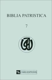 Biblia patristica, tome 7. Didyme d'Alexandrie by André Pautler