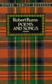 Cover of: Poems and songs by Robert Burns