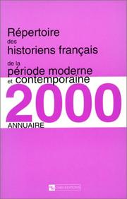 Cover of: Répertoire des historiens français pour la période moderne by 