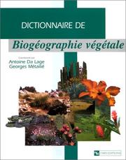 Cover of: Biogéographie végétale by Antoine Da Lage, Georges Métailié