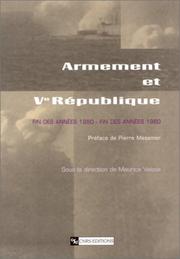 Cover of: Armement et Ve République : Fin des années 1950, fin des années 1960