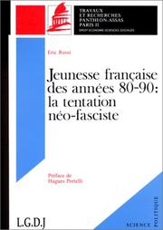 Cover of: Jeunesse française des années 80-90 by Rossi E.