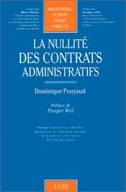 La Nullité des contrats administratifs by Pouyaud