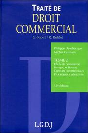 Cover of: Droit commercial, tome 2