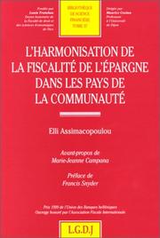 Cover of: Harmonisation, fiscalité, épargne by Assimaco