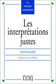 Cover of: L'Interpretations Justes