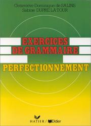 Cover of: Exercices De Grammaire: Exercices De Grammaire: Perfectionnement