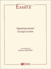 Cover of: L'apprentissage autonome des langues en tandem by Brigitte Helmling