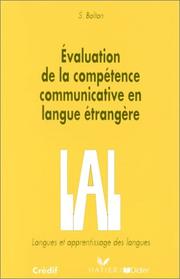 Evaluation de la compétence communicative en langue étrangère by S. Bolton