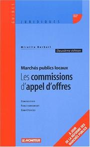 Cover of: Les Commissions d'appel d'offre