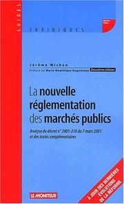 Cover of: La Nouvelle réglementation des marchés publics