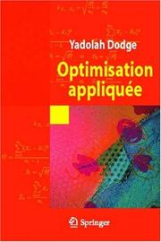 Cover of: Optimisation appliquée (Statistique Et Probabilitis Appliquies)