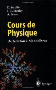 Front cover of Cours de Physique by D. Stauffer
