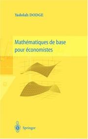 Cover of: Mathématiques de base pour économistes