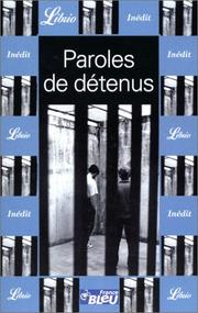 Cover of: Paroles de détenus by 
