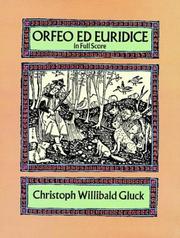 Cover of: Orfeo ed Euridice in Full Score