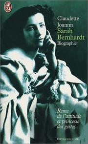 Cover of: Sarah Bernhardt  by Claudette Joannis