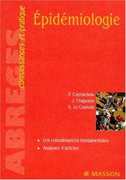 Cover of: Epidémiologie by Pierre Czernichow, Jacques Chaperon, Xavier Le Coutour