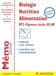 Cover of: Biologie, nutrition, alimentation, 2e édition
