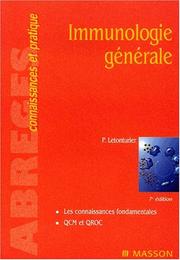 Cover of: Immunologie générale, 6e édition by Philippe Letonturier