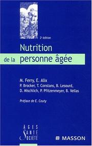 Nutrition de la personne âgée by Ferry, Constants, Pfitzenmeyer