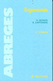 Cover of: Ergonomie by Hugues Monod, Bronislaw Kapitaniak