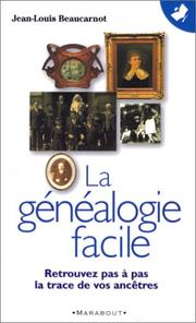 Cover of: La généalogie facile