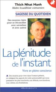 Cover of: La plénitude de l'instant