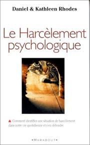 Cover of: Le harcèlement psychologique