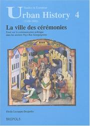 Cover of: Ville Des C?r?monies by E. Lecuppre-Desjardin