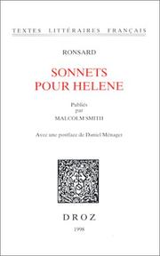 Cover of: Sonnets pour Hélène, 2e édition by Pierre de Ronsard, D. Ménager, Malcolm Smith