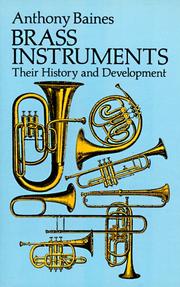 Cover of: Brass instruments by Baines, Anthony.