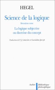 Cover of: Science de la logique, tome 2