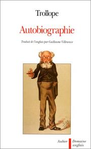 Cover of: Autobiographie by Anthony Trollope