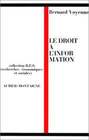 Cover of: Le Droit à l'information