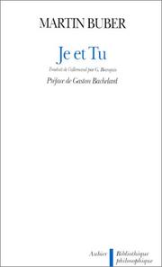 Cover of: Je et Tu by Martin Buber