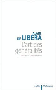 Cover of: L'art des généralités : théories de l'abstraction