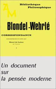 Cover of: Correspondance, tome 1 et 2 by Maurice Blondel, Joannès Wehrlè