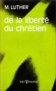 Cover of: De la liberté du chrétien