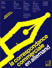 Cover of: La Correspondance commerciale en allemand