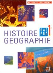 Cover of: Histoire géographie, classe de 1ère Bac professionnel