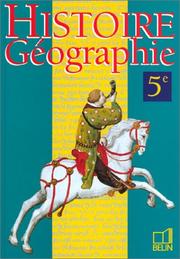 Cover of: Histoire - Géographie 5e (livre de l'élève)