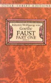 Cover of: Faust, Part One by Johann Wolfgang von Goethe