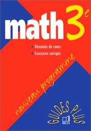 Cover of: Math, 3e, guide plus, 1999