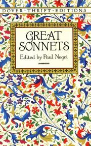 Cover of: Great sonnets