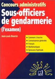 Cover of: Sous-officiers de gendarmerie : L'Examen