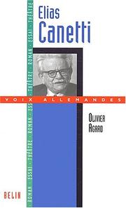 Cover of: Elias canetti by Olivier Agard