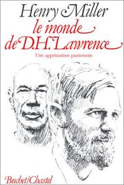 Cover of: Le Monde de D.H. Lawrence. Une appréciation passionnée