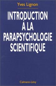 Cover of: Introduction à la parapsychologie scientifique